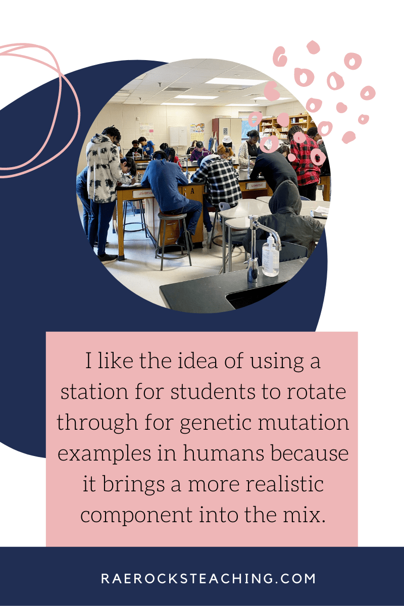 Image showing students working in groups to solve the genetic mutations.