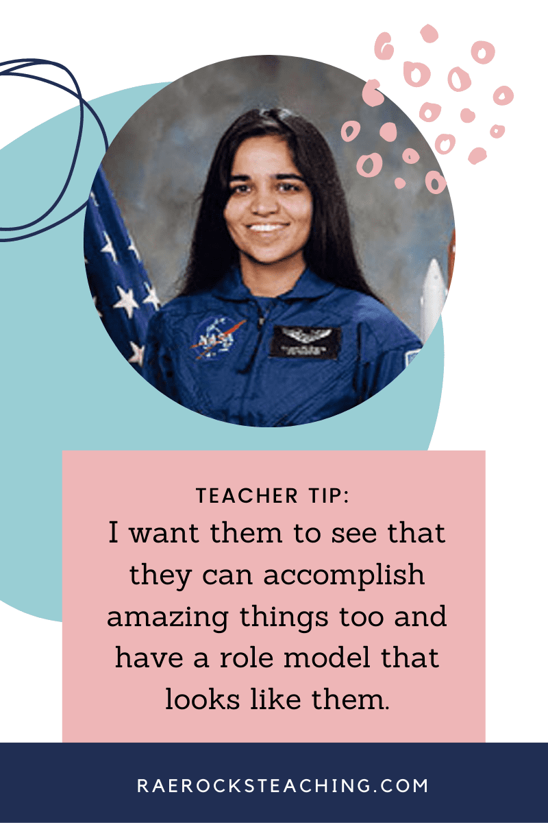 Image showing a female astronaut with a quote from blog post