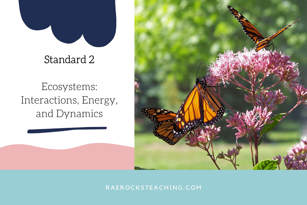 NGSS standard 2 and picture of butterflies