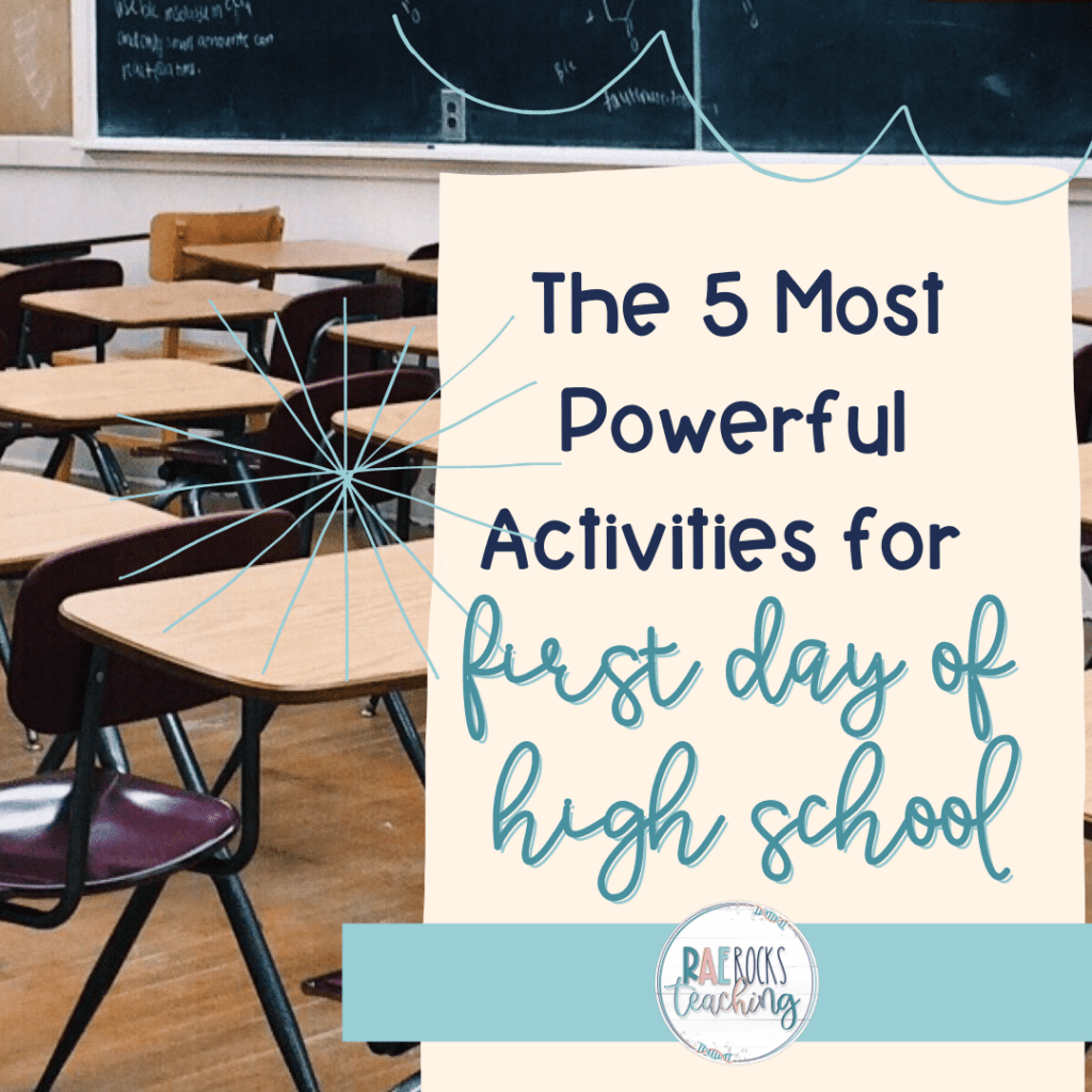 The 5 Most Powerful Activities for First Day of High School - Rae Rocks  Teaching