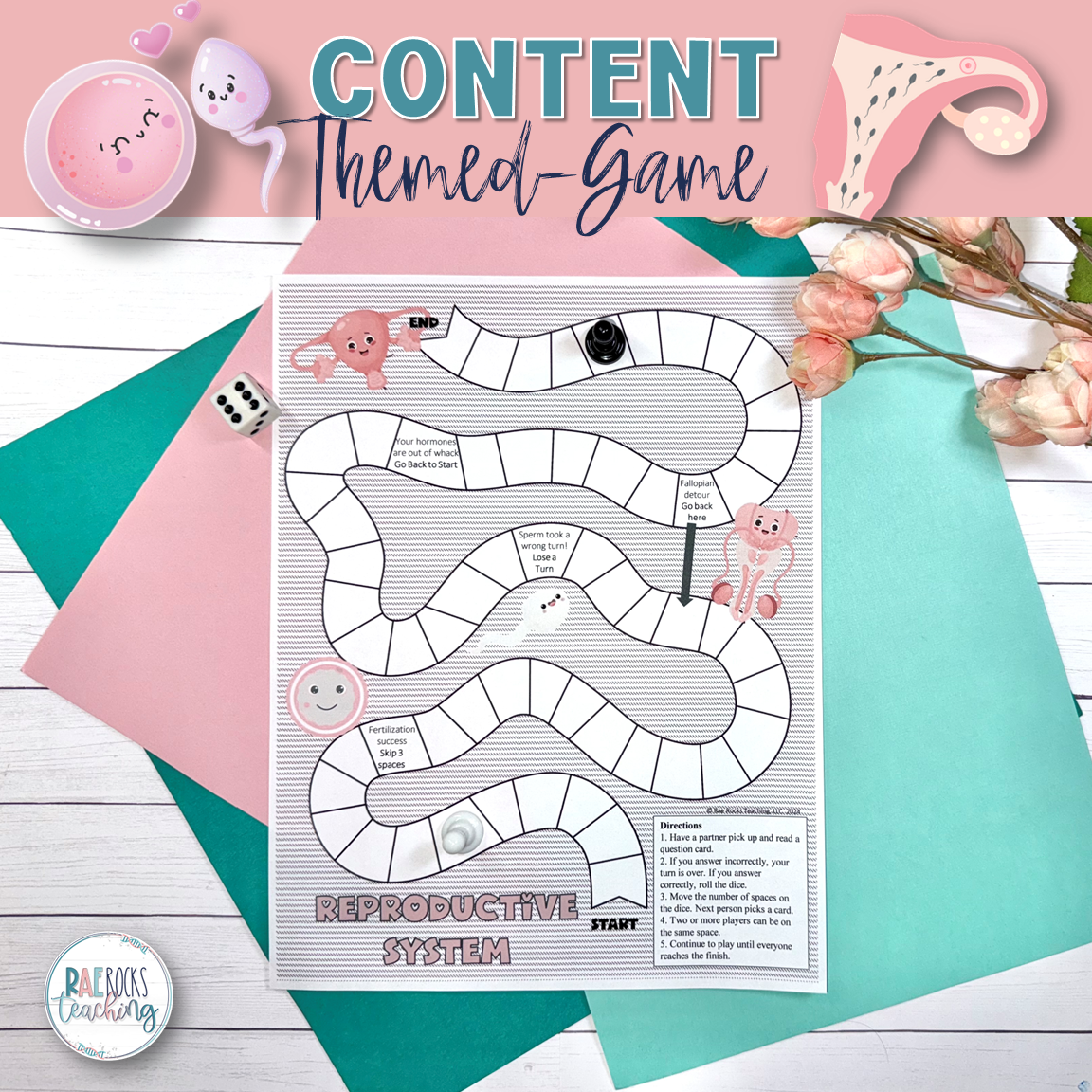Human Reproductive System Female and Male Review Board Game - Image 2